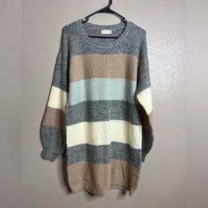 Altar’d State Striped Crew Neck Sweater